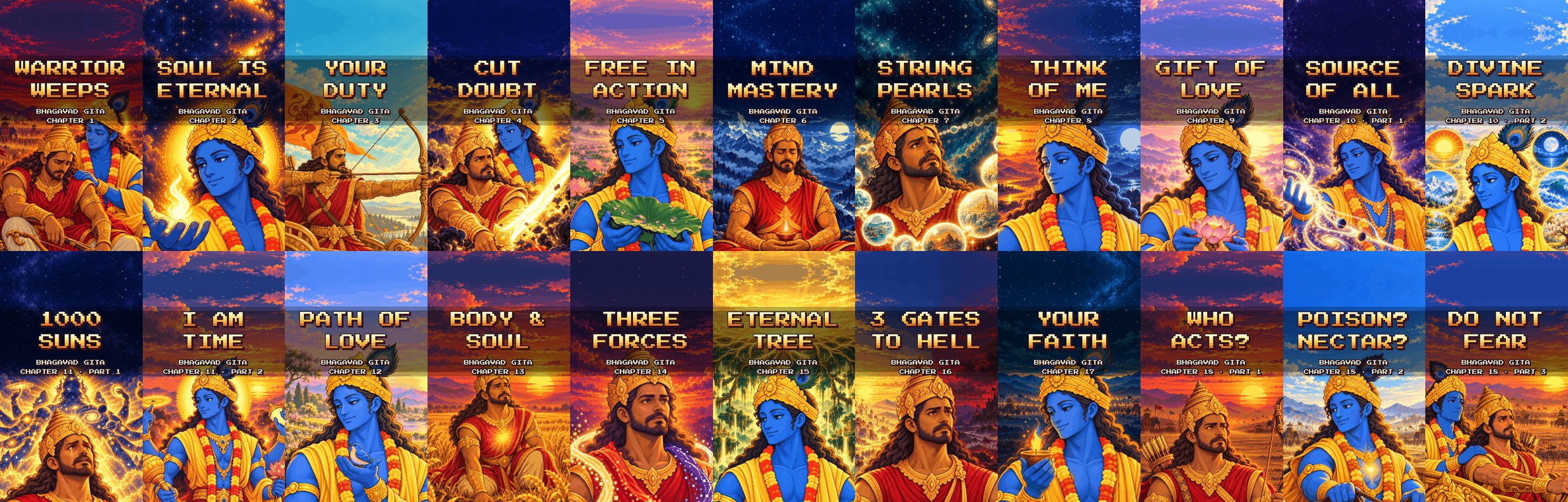 Covers of all 22 episodes